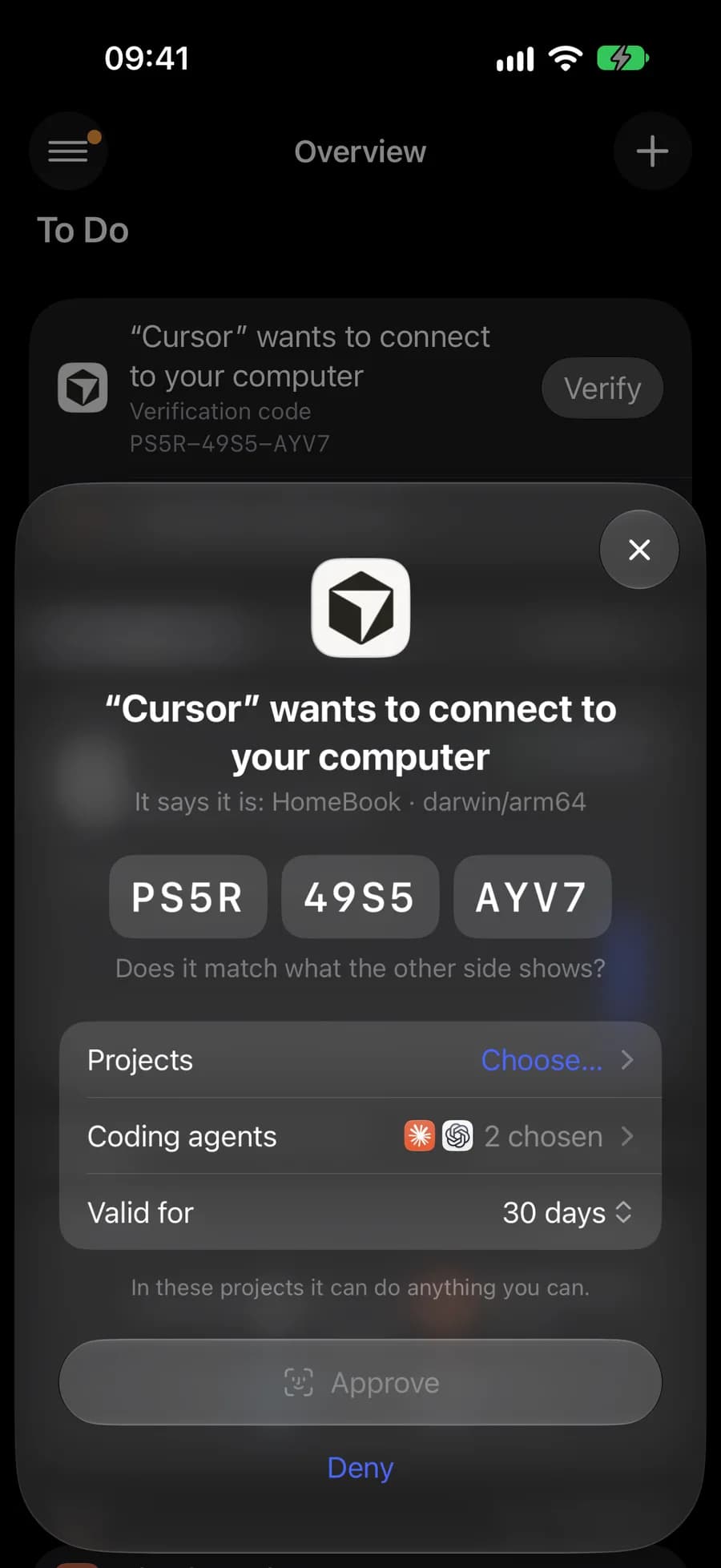 An agent asking